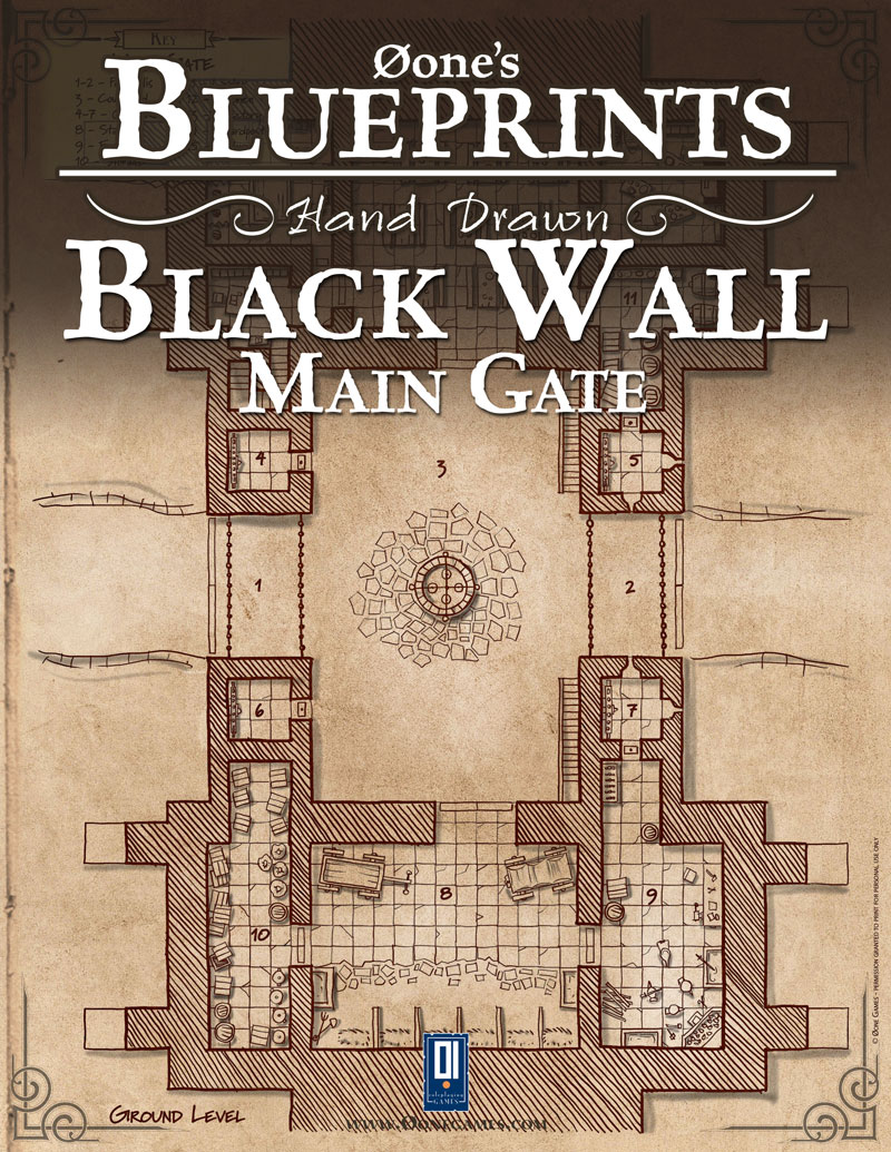 Øone's Blueprints - Hand Drawn – Black Wall: Main Gate