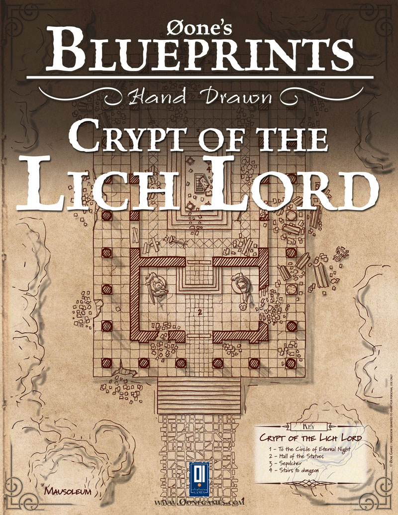 Øone's Blueprints - Hand Drawn – Crypt of the Lich Lord