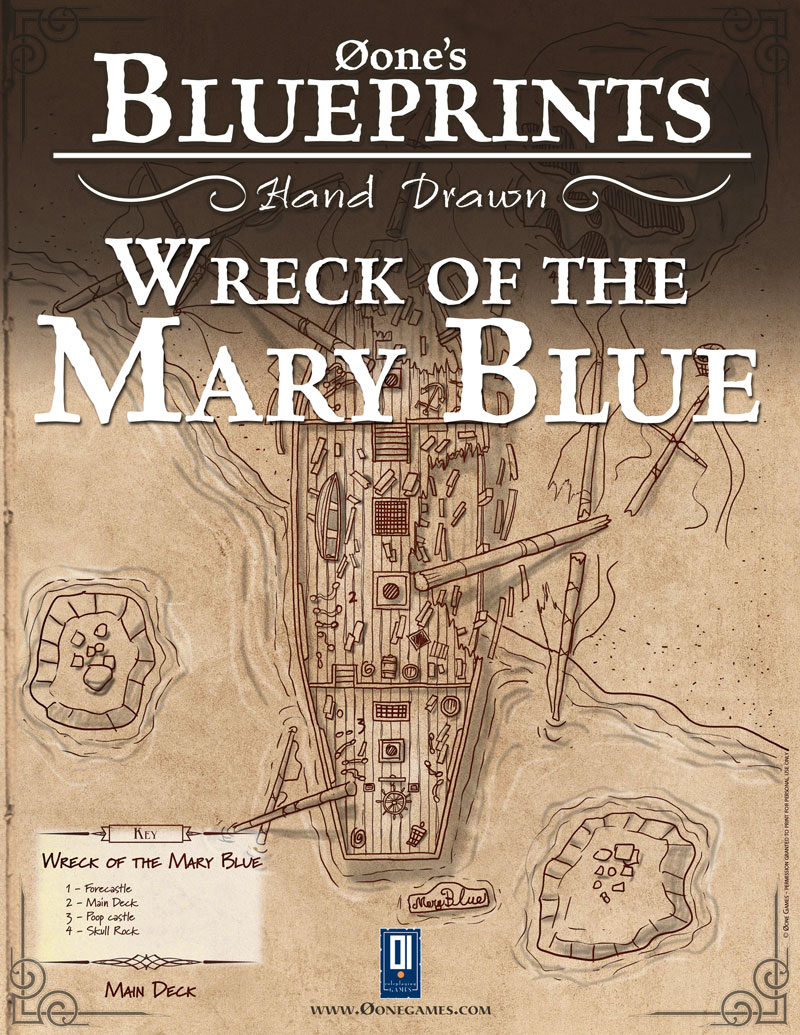 Øone's Blueprints - Hand Drawn – Wreck of Mary Blue