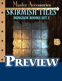 SKIRMISH TILES, Dungeon Rooms Set 1, bonus tiles